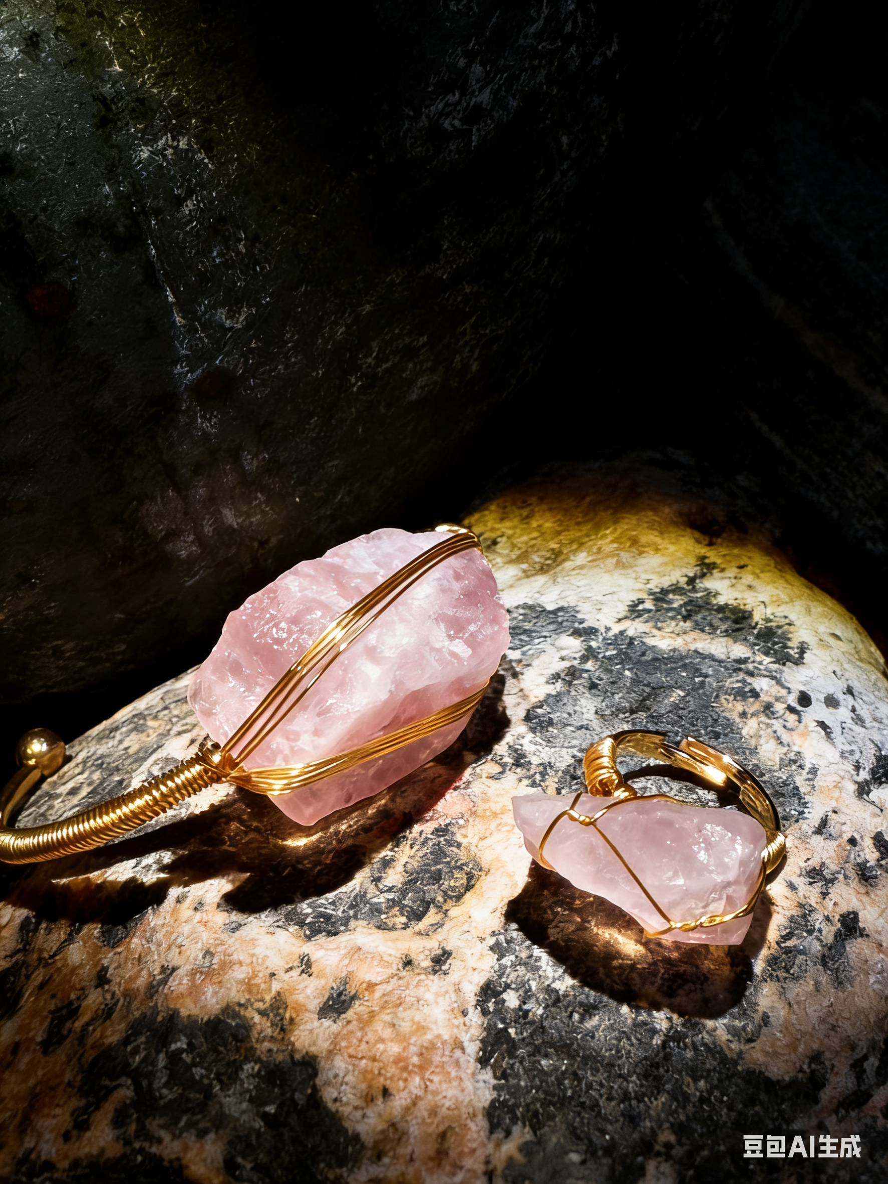 Raw Crystal × Metal Wire Art Bracelet Collection - Image 3